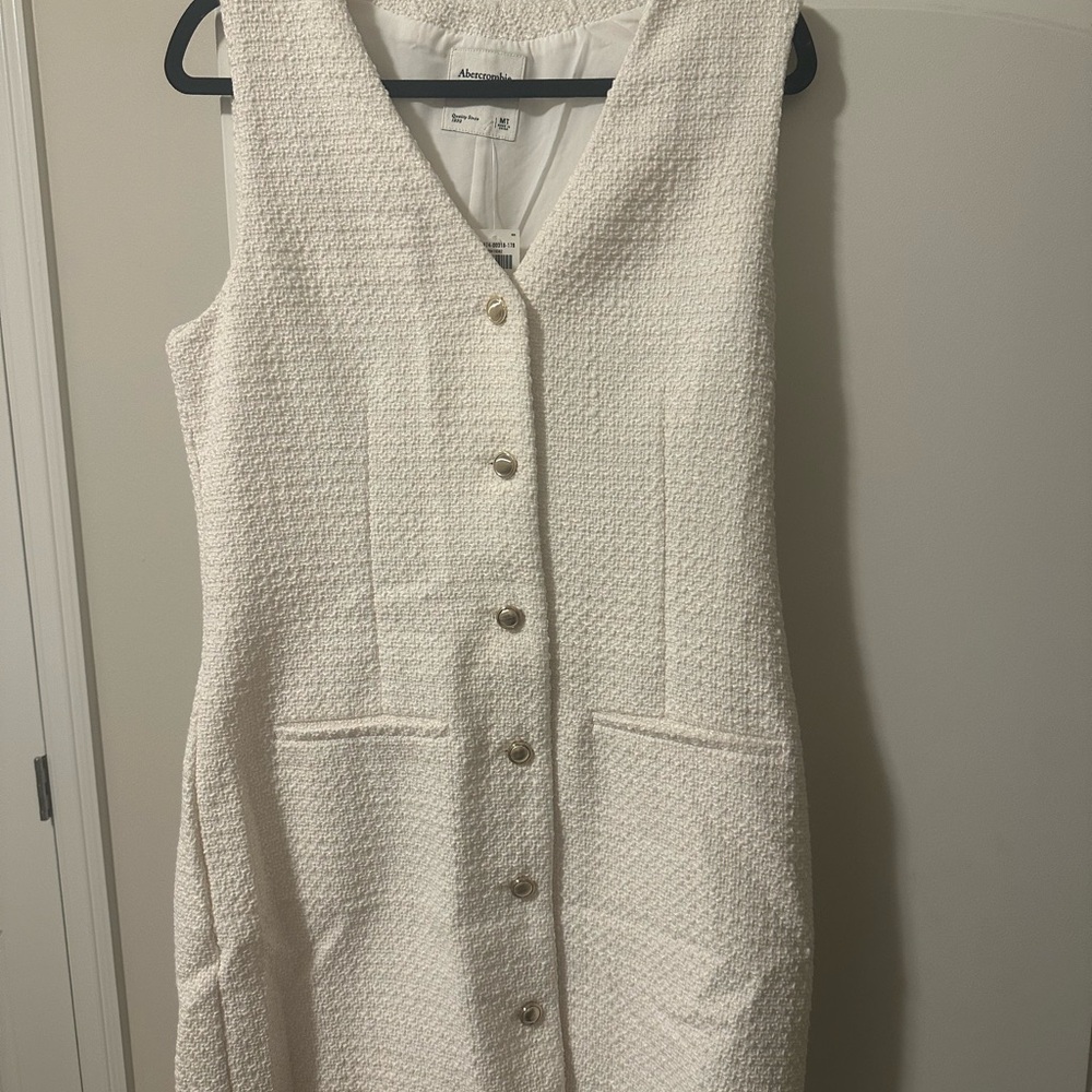 Abercrombie Mara Tweed Vest Mini Dress, NWT